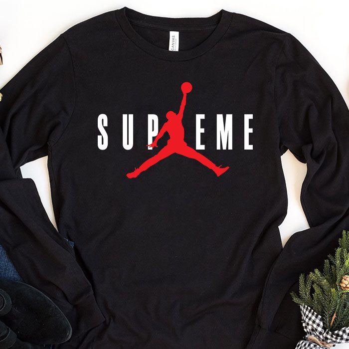 Supreme-x-Jordan-Luxury-Logo-Kid-Tee-Unisex-Longsleeve-Shirt-LTB0936 Supreme x Jordan Luxury Logo Kid Tee Unisex Longsleeve Shirt LTB0936