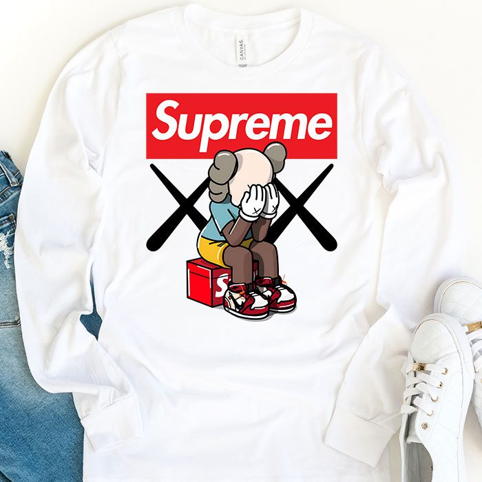 Supreme-x-Kaws-Bearbrick-Kid-Tee-Unisex-Longsleeve-Shirt-LTB0949-1