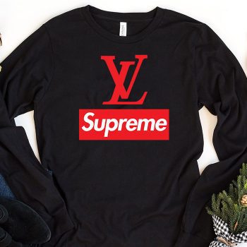 Supreme x Louis Vuitton Luxury Logo Kid Tee Unisex Longsleeve Shirt LTB0930