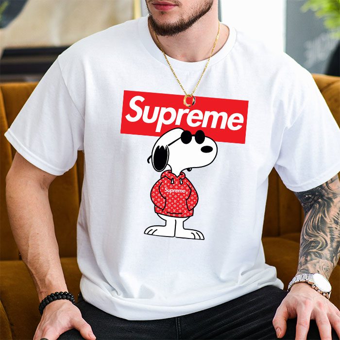 Supreme-x-Louis-Vuitton-Snoppy-Kid-Tee-Unisex-T-Shirt-TTB1966-2