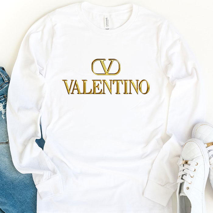 Valentino-Gold-Logo-Luxury-Kid-Tee-Unisex-Longsleeve-Shirt-LTB0552-1