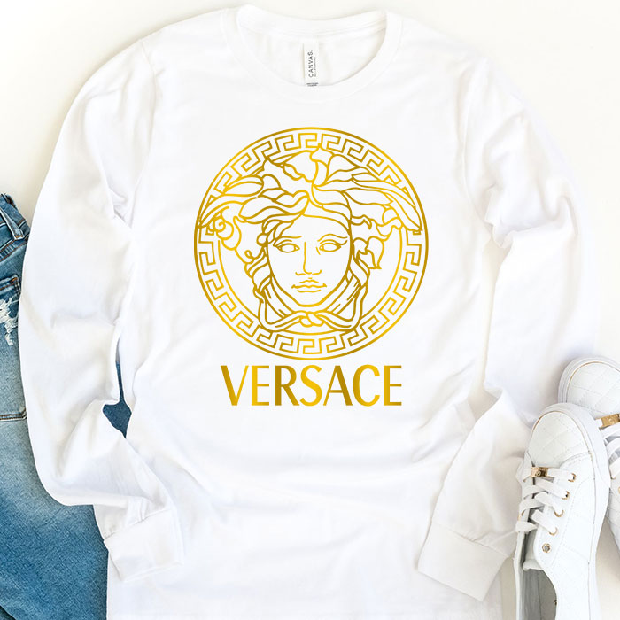 Versace-Medusa-Gold-Luxury-Logo-Kid-Tee-Unisex-Longsleeve-Shirt-LTB0636-1