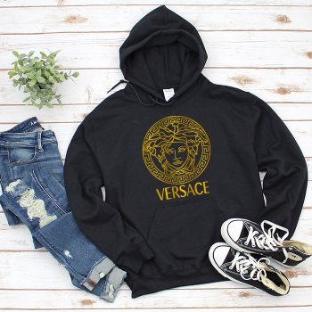 Versace Medusa Gold Luxury Logo Unisex Pullover Hoodie HTB0890