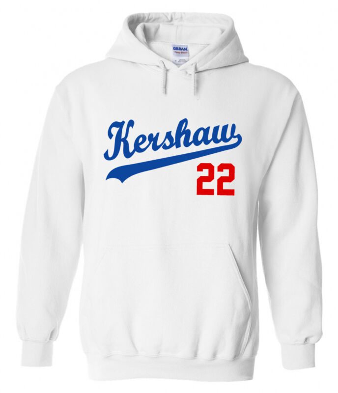 White-Clayton-Kershaw-Los-Angeles-Dodgers-Kershaw-Hooded-Sweatshirt-Hoodie White Clayton Kershaw Los Angeles Dodgers "Kershaw" Hooded Sweatshirt Hoodie