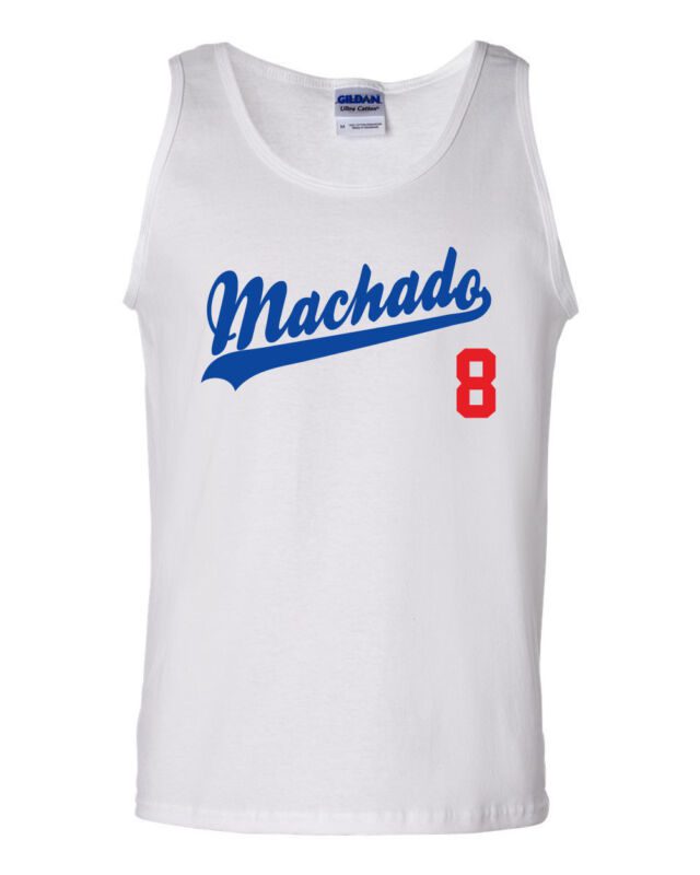 White-Manny-Machado-Los-Angeles-Dodgers-Logo-Unisex-Tank-Top White Manny Machado Los Angeles Dodgers "Logo" Unisex Tank Top
