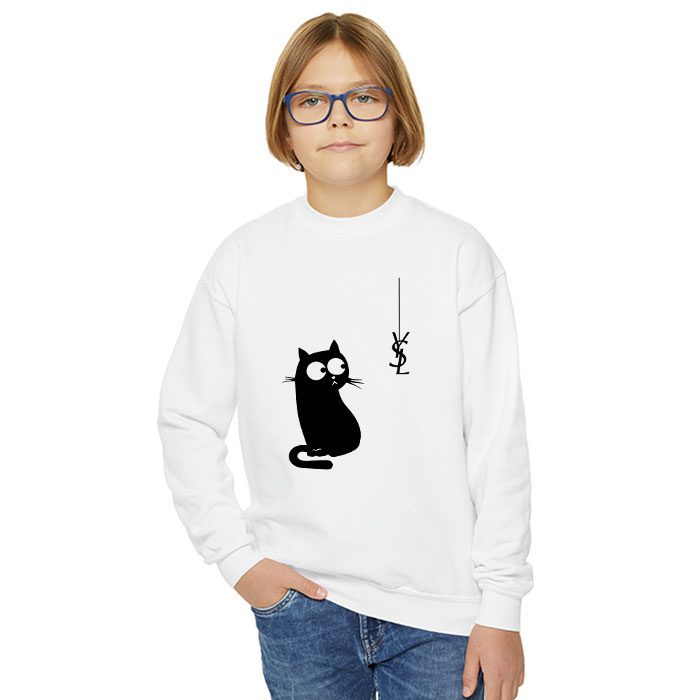 Yves-Saint-Laurent-Logo-Luxury-Black-Kitten-Crewneck-Sweatshirt-CSTB0709-3