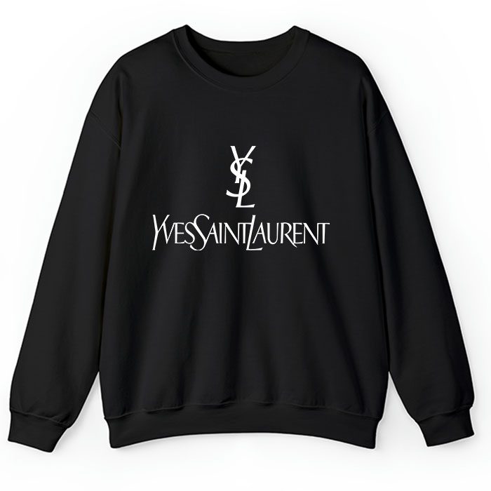 Yves-Saint-Laurent-Logo-Luxury-Crewneck-Sweatshirt-CSTB0681 Yves Saint Laurent Logo Luxury Crewneck Sweatshirt CSTB0681