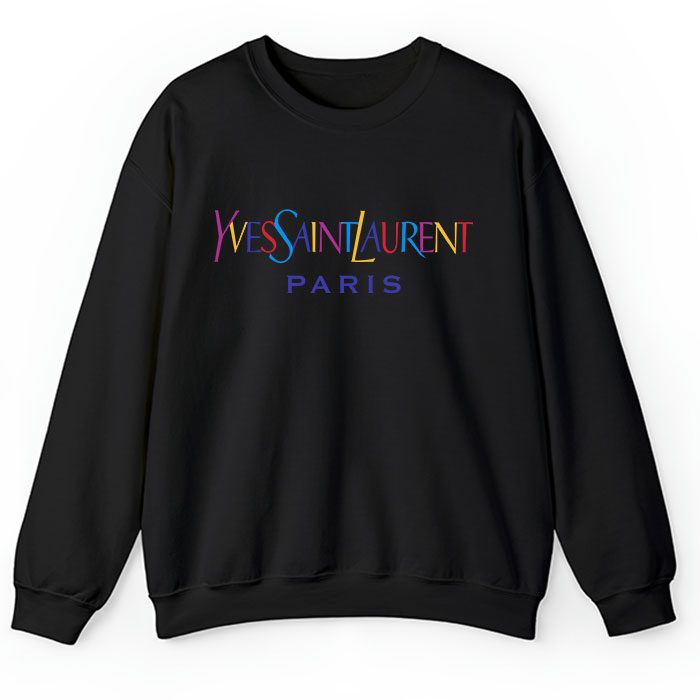 Yves-Saint-Laurent-Logo-Luxury-Crewneck-Sweatshirt-CSTB0682 Yves Saint Laurent Logo Luxury Crewneck Sweatshirt CSTB0682
