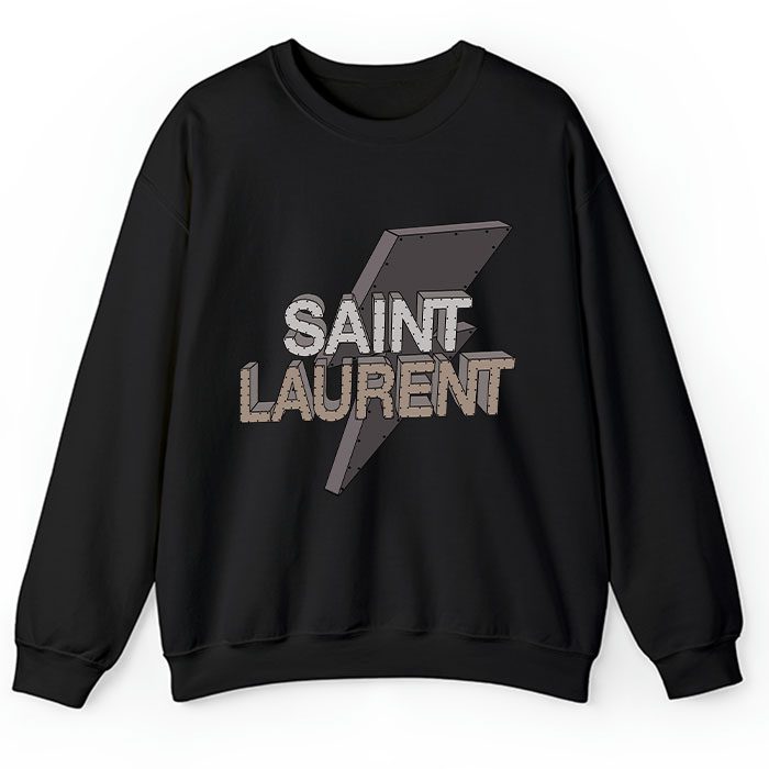 Yves-Saint-Laurent-Logo-Luxury-Crewneck-Sweatshirt-CSTB0689 Yves Saint Laurent Logo Luxury Crewneck Sweatshirt CSTB0689