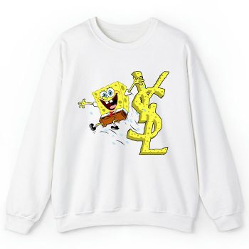 Yves Saint Laurent Logo Luxury SpongeBob Crewneck Sweatshirt CSTB0704