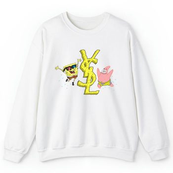 Yves Saint Laurent Logo Luxury SpongeBob Crewneck Sweatshirt CSTB0705