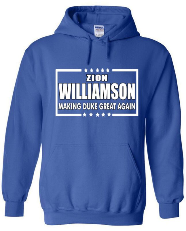 Zion-Williamson-Duke-Blue-Devils-Duke-Great-Again-Hooded-Sweatshirt-Unisex-Hoodie Zion Williamson Duke Blue Devils "Duke Great Again" Hooded Sweatshirt Unisex Hoodie
