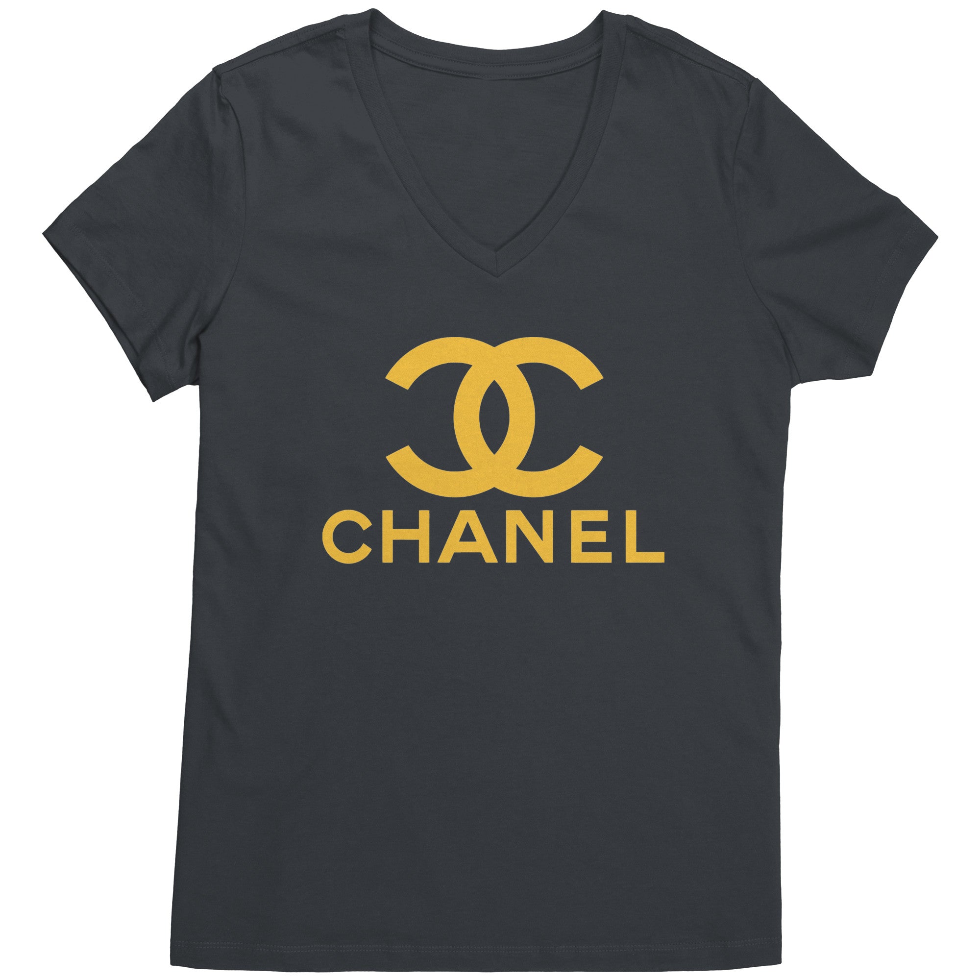 CoCo-Chanel-Logo-Womens-V-Neck-Shirt-1
