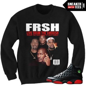Dirty Bred 13S Crewneck Sweatshirt Live From The Swoosh Black