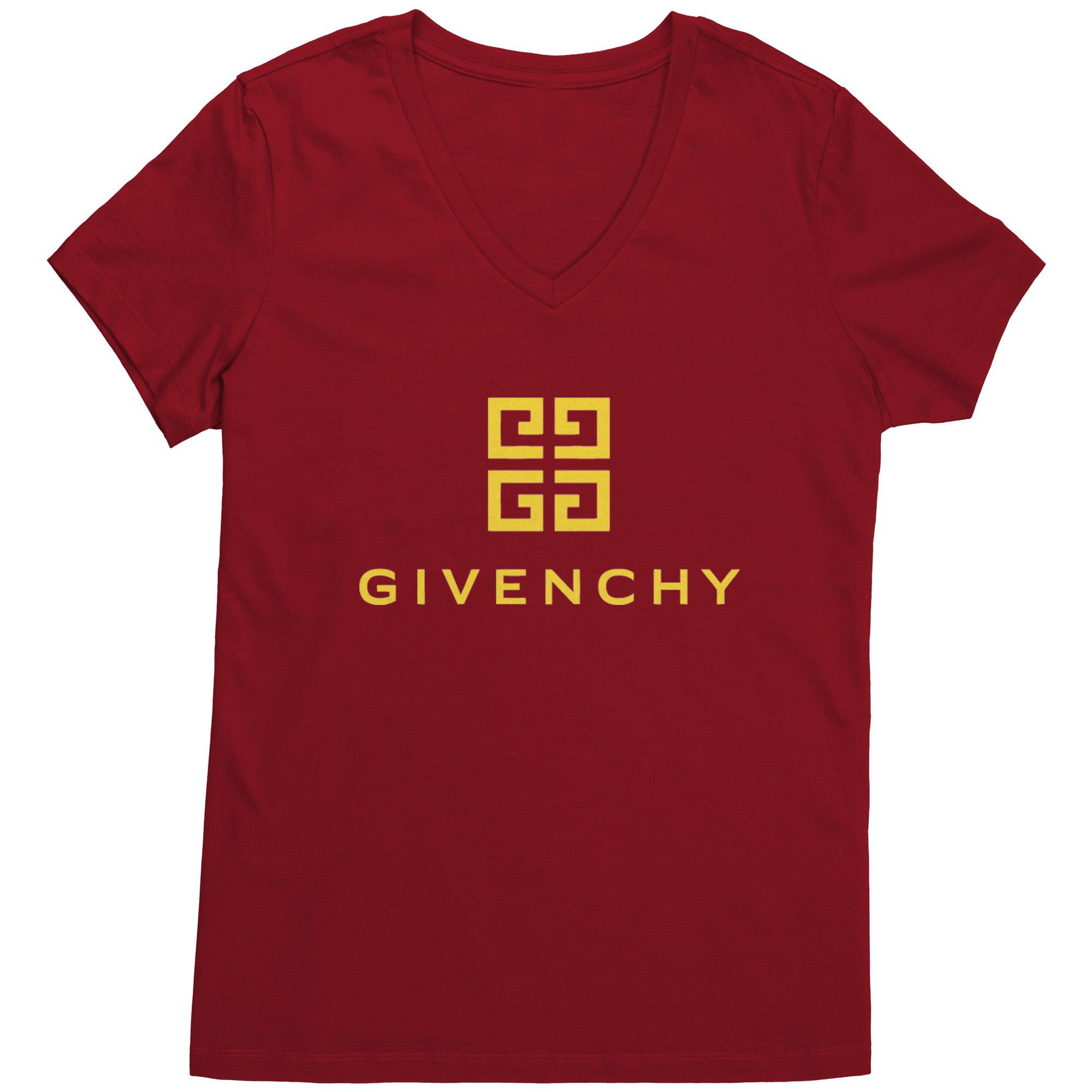 Givenchy-Gold-Logo-Womens-V-Neck-Shirt-1