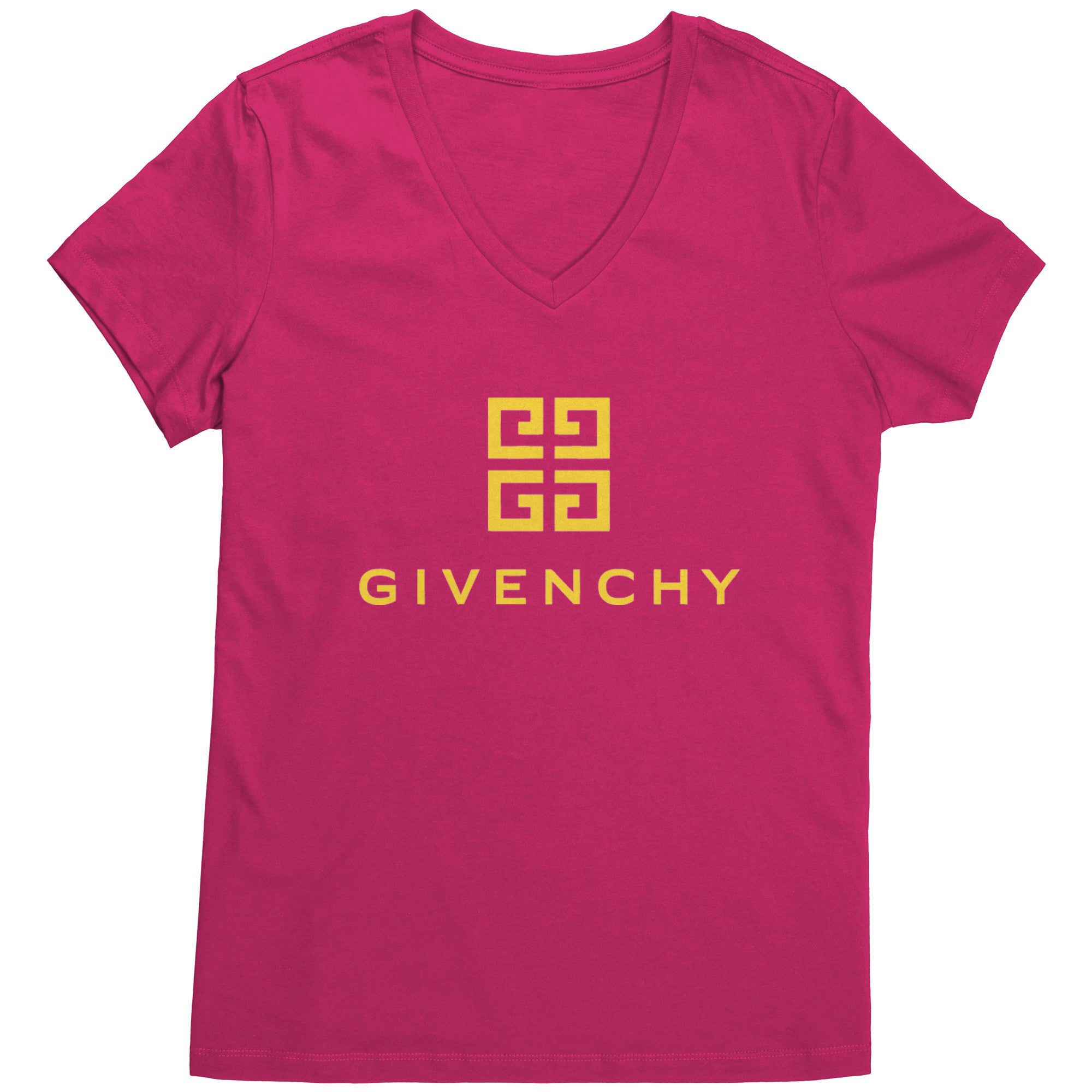Givenchy-Gold-Logo-Womens-V-Neck-Shirt-2