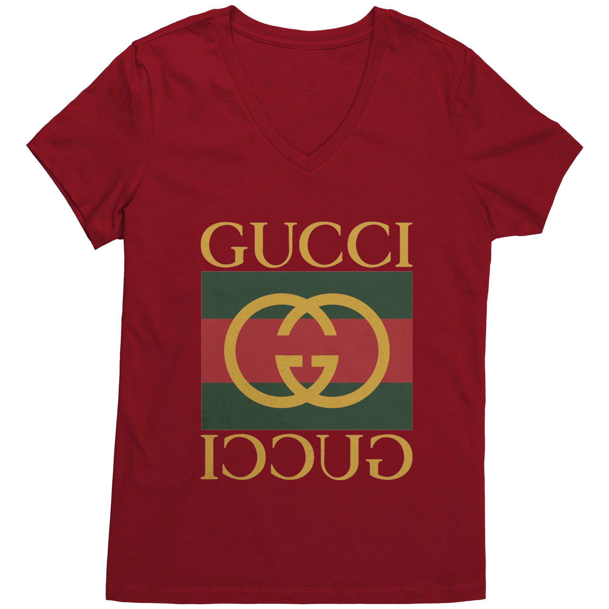 Gucci-Logo-Premium-Womens-V-Neck-Shirt-1