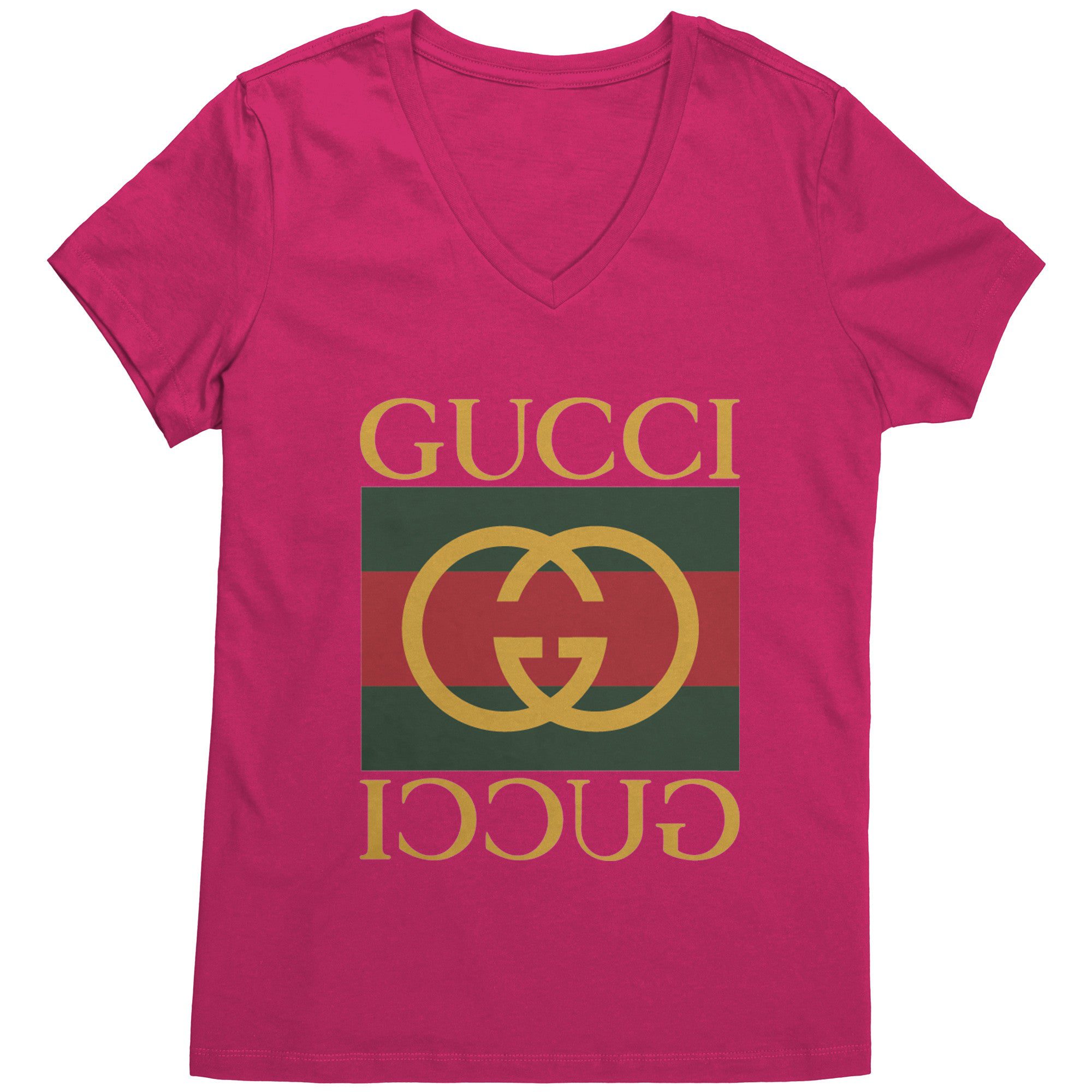 Gucci-Logo-Premium-Womens-V-Neck-Shirt-2