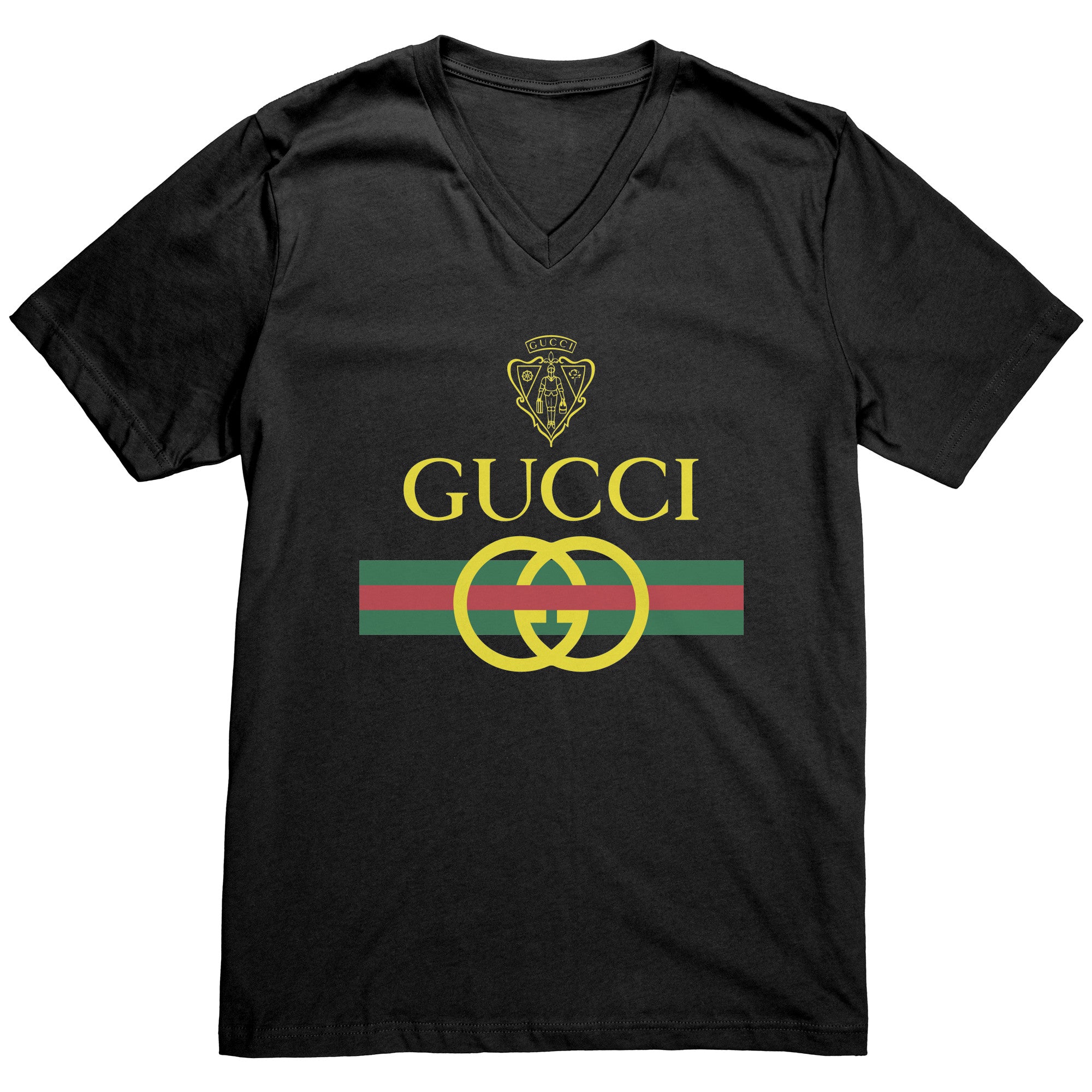 Gucci-Original-Vintage-Logo-Mens-V-Neck-Shirt Gucci Original Vintage Logo Mens V-Neck Shirt
