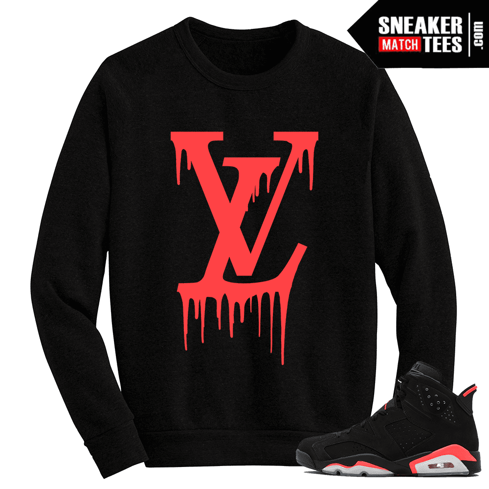 Infrared-6S-Black-Crewneck-Sweater-Lv-Drip Infrared 6S Black Crewneck Sweater Lv Drip