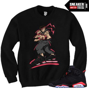 Infrared 6S Crewneck Sweatshirt Ryu Black Sneaker Crewneck Sweatshirt