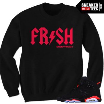 Infrared 6S Matching Crewneck Sweatshirt Fresh Crewneck Sweatshirt Black
