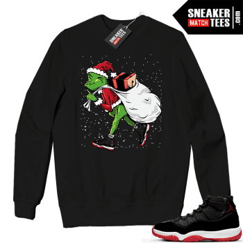 Jordan 11 Bred Sweatshirts Black Sneakerhead Grinch