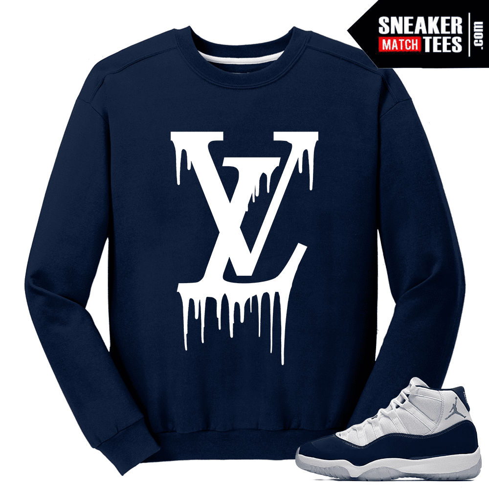 Jordan-11-Midnight-Navy-Crewneck-Sweater-Lv-Drip Jordan 11 Midnight Navy Crewneck Sweater Lv Drip