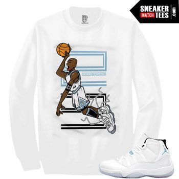 Legend Blue 11 S Jump In White Crewneck Sweatshirt