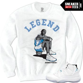 Legend Blue 11 S Legend In White Crewneck Sweatshirt