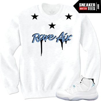 Legend Blue 11 S Legend Stars In White Crewneck Sweatshirt
