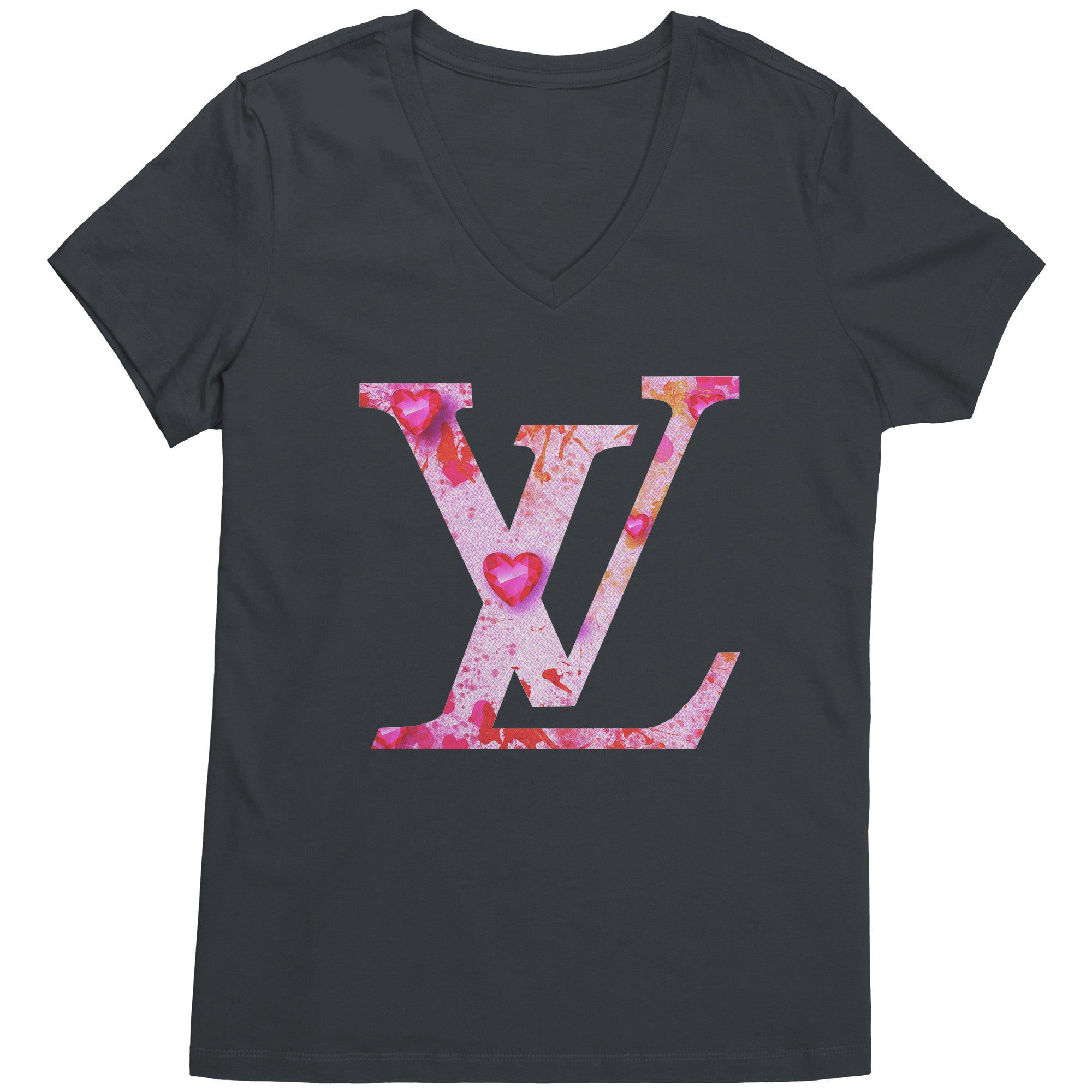 Louis-Vuitton-Logo-With-Love-Womens-V-Neck-Shirt-1