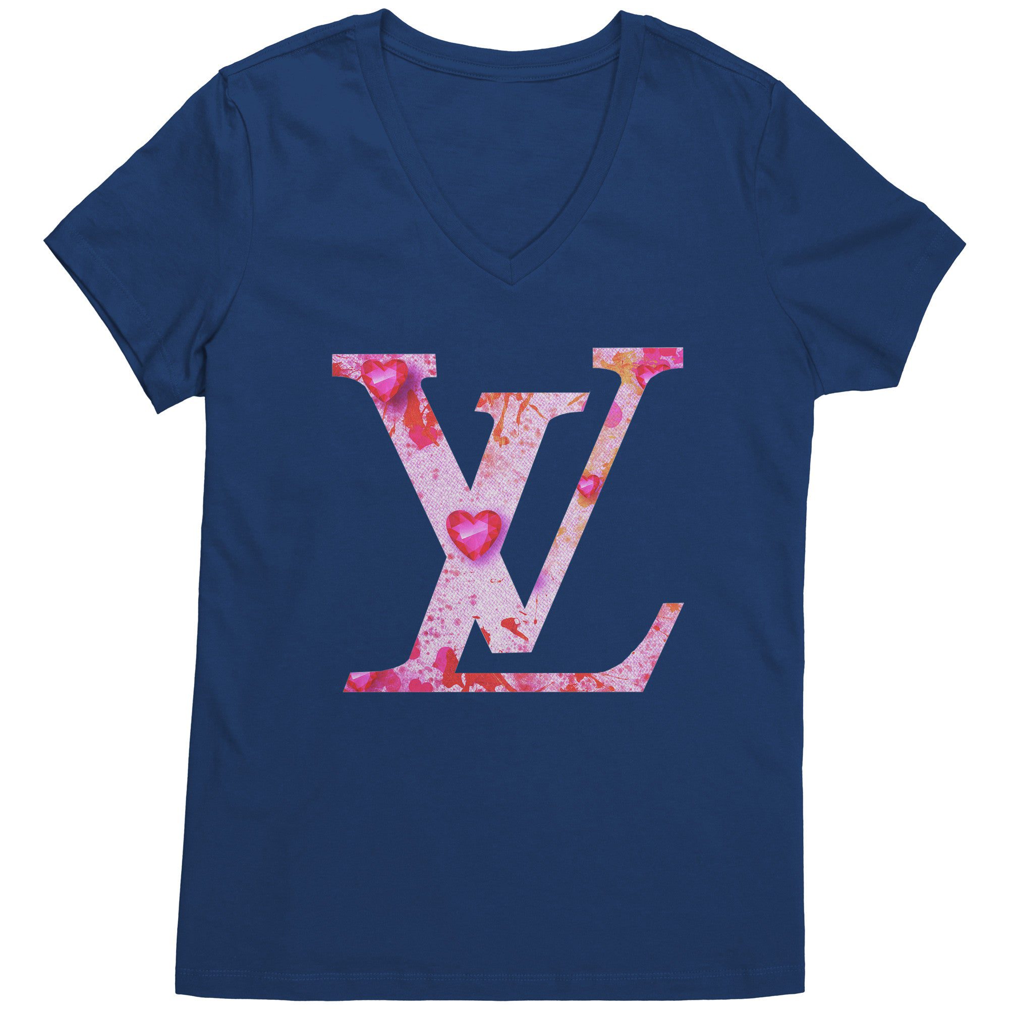 Louis-Vuitton-Logo-With-Love-Womens-V-Neck-Shirt-2