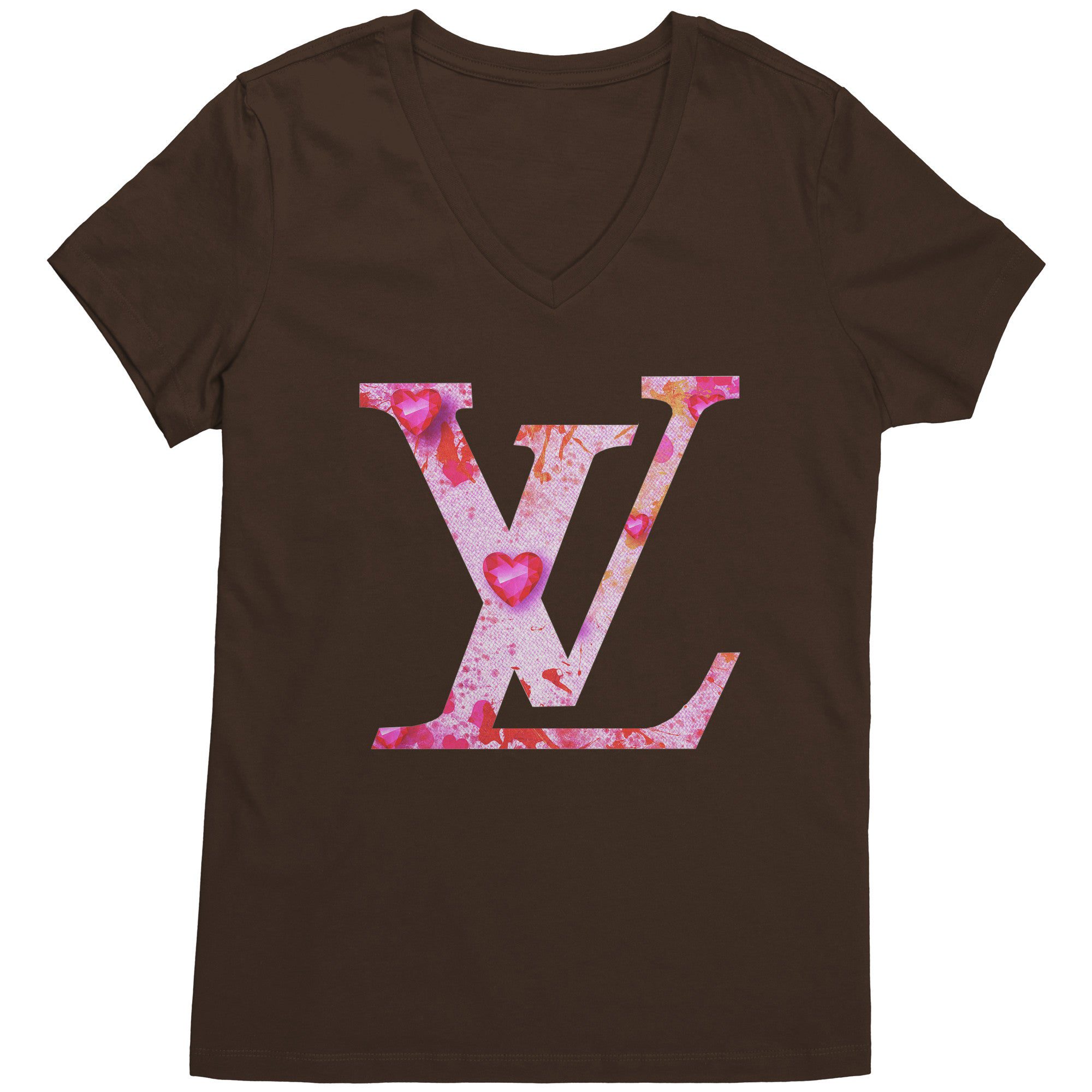 Louis-Vuitton-Logo-With-Love-Womens-V-Neck-Shirt-3