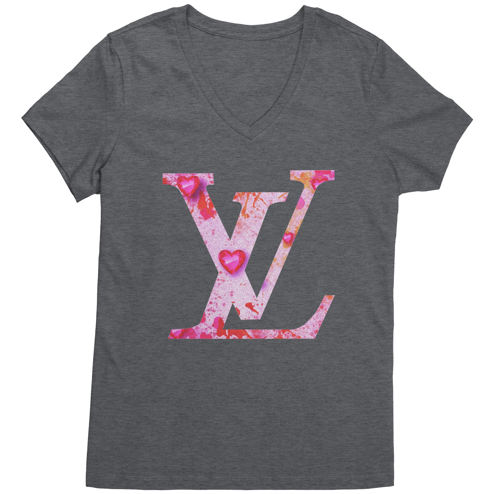 Louis-Vuitton-Logo-With-Love-Womens-V-Neck-Shirt-4