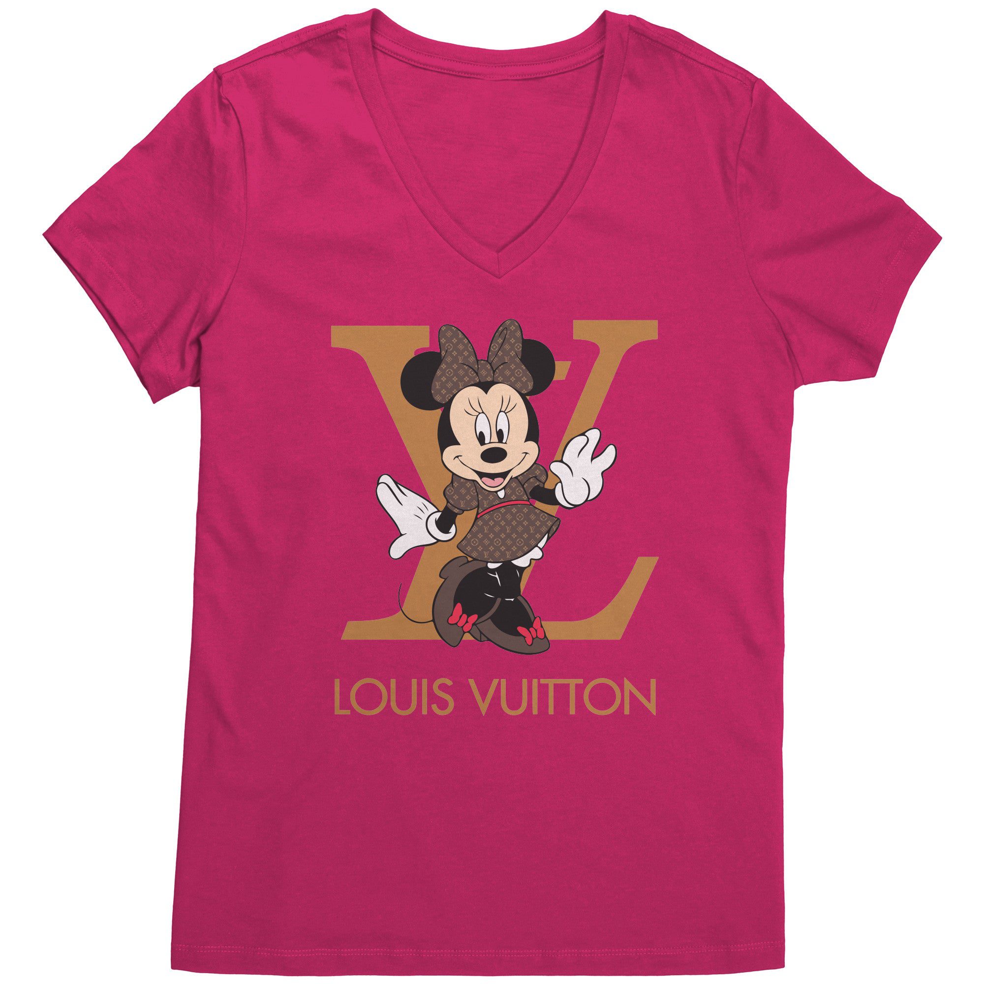 Louis-Vuitton-Minnie-Mouse-Womens-V-Neck-Shirt-2