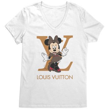 Louis Vuitton Minnie Mouse Womens V-Neck Shirt