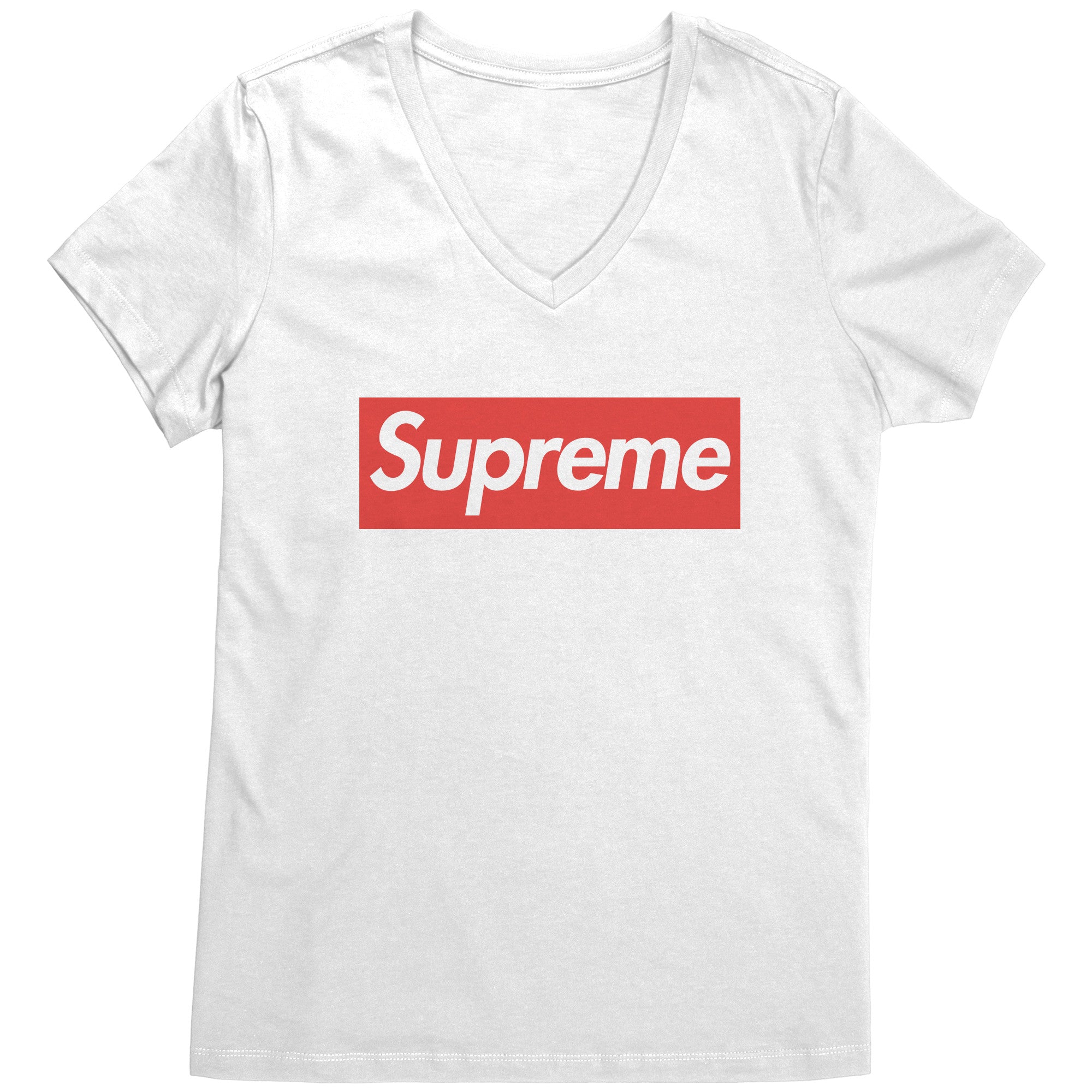 Supreme-Box-Logo-Womens-V-Neck-Shirt Supreme Box Logo Womens V-Neck Shirt