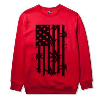 The Kush Flag Crewneck Sweatshirt (Red)