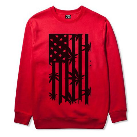The-Kush-Flag-Crewneck-Sweatshirt-Red The Kush Flag Crewneck Sweatshirt (Red)