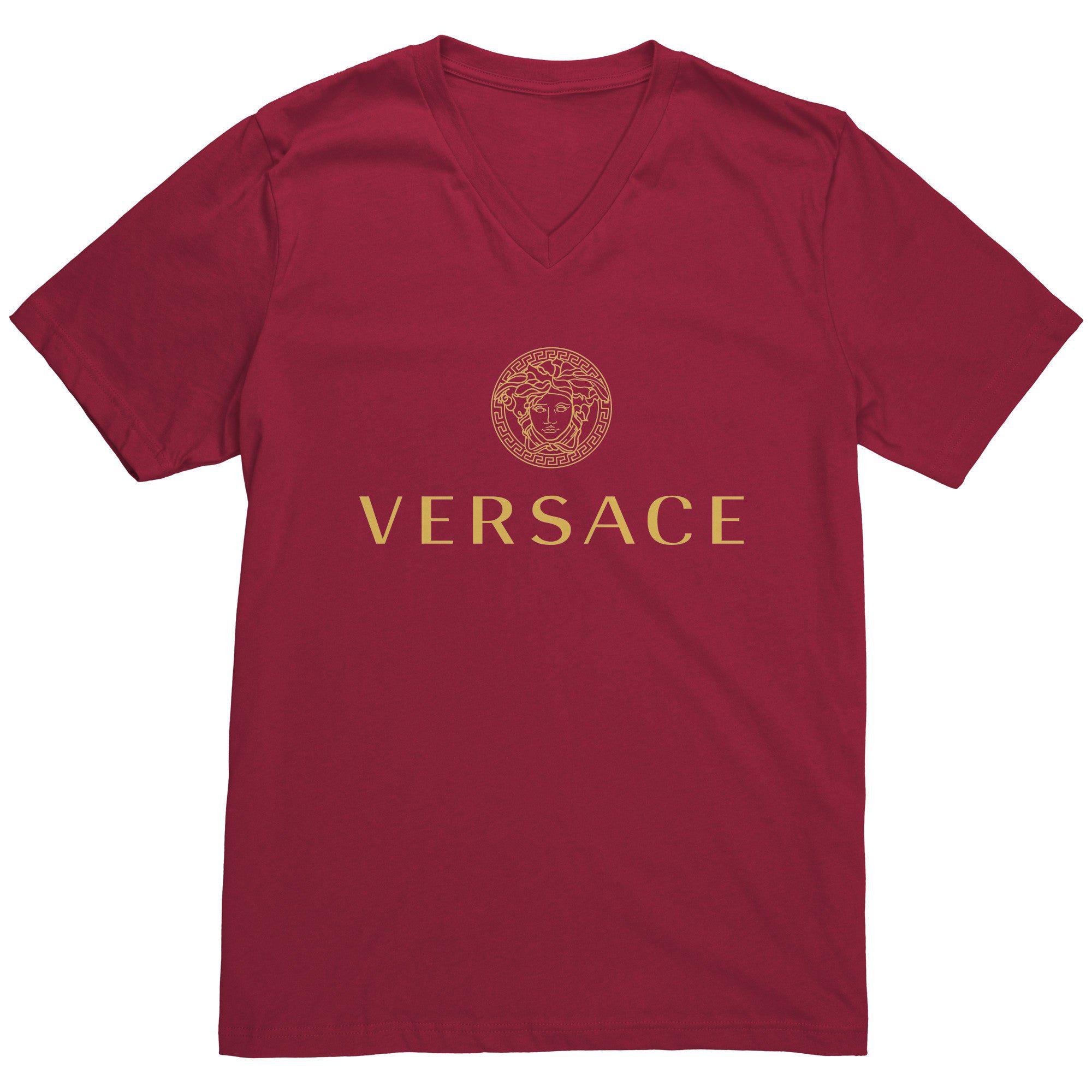 Versace-Gold-Logo-Mens-V-Neck-Shirt-2