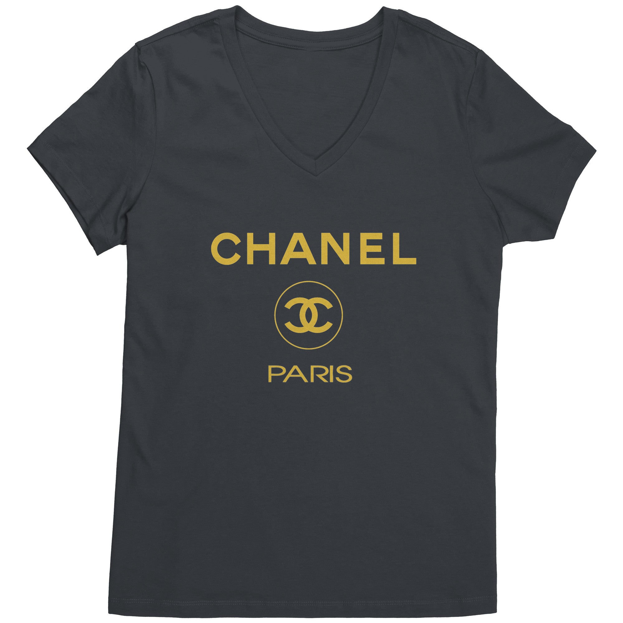 Vintage-Chanel-Bootleg-Womens-V-Neck-Shirt-1