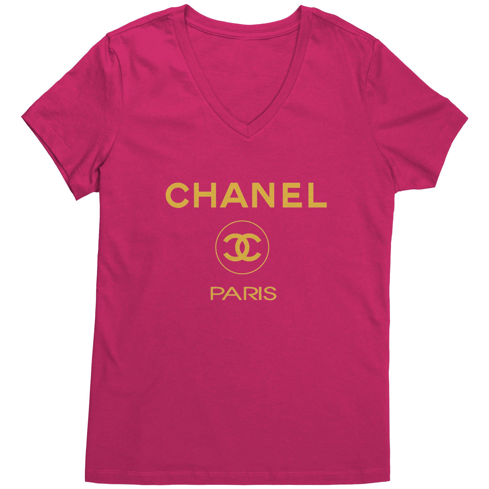 Vintage-Chanel-Bootleg-Womens-V-Neck-Shirt-3