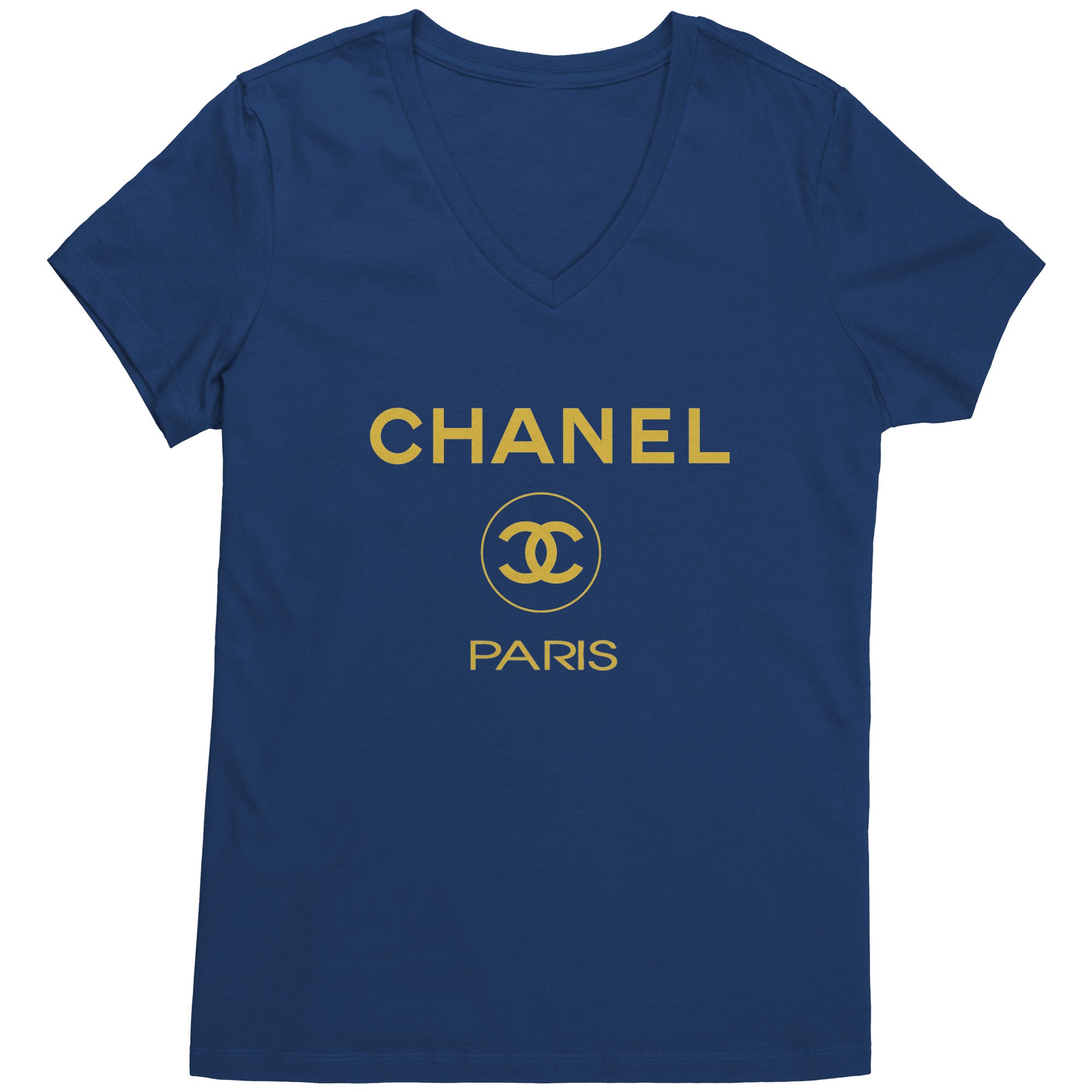 Vintage-Chanel-Bootleg-Womens-V-Neck-Shirt-4