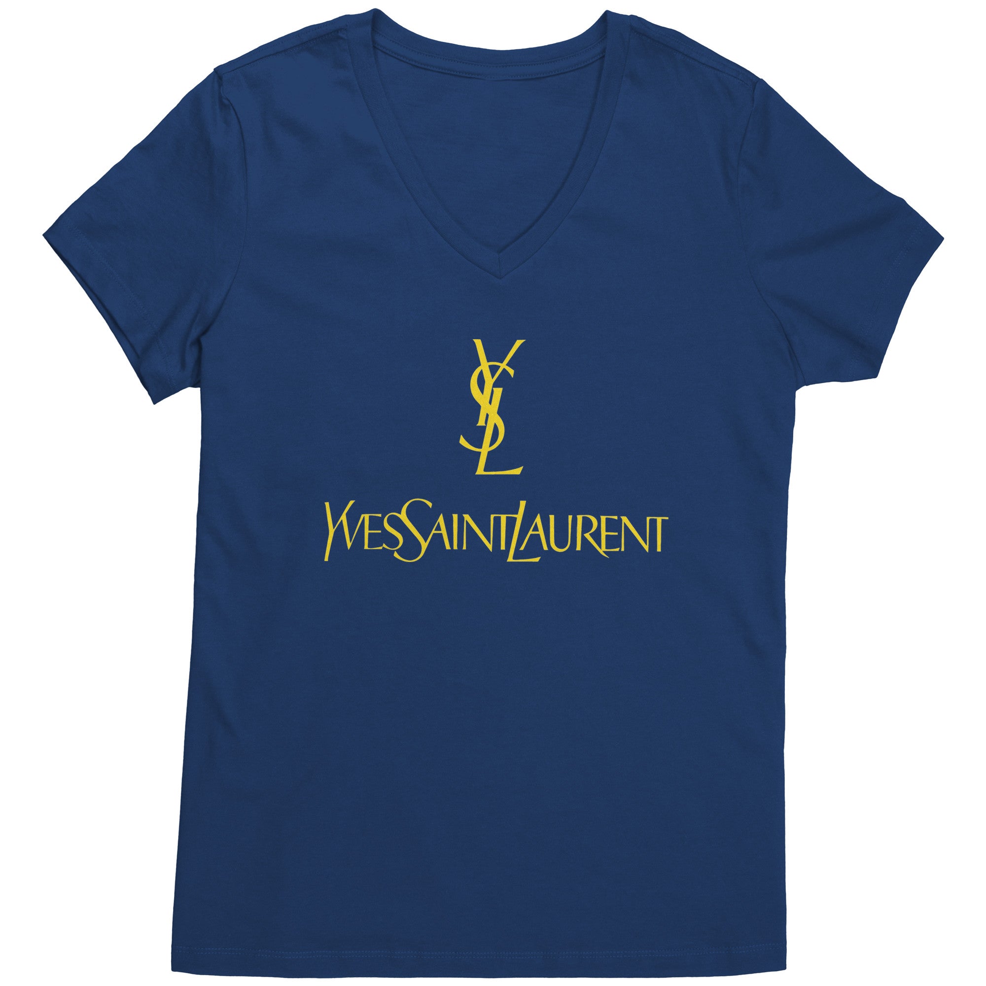 YSL-Yves-Saint-Laurent-Logo-Womens-V-Neck-Shirt-3