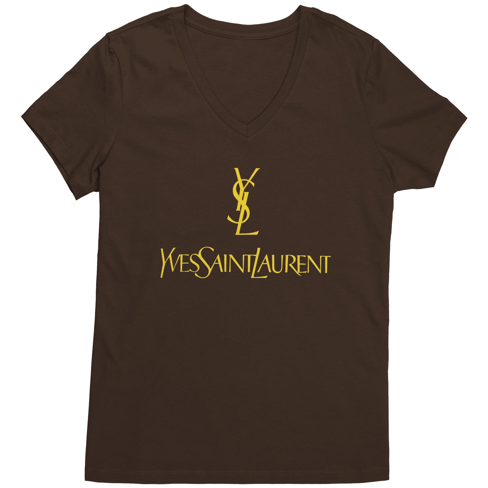 YSL-Yves-Saint-Laurent-Logo-Womens-V-Neck-Shirt-4
