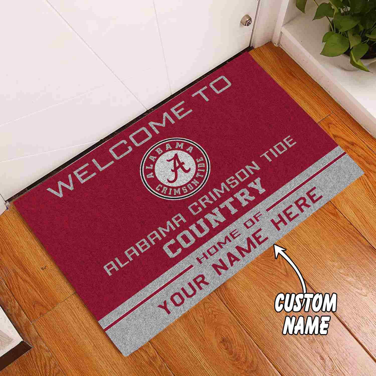 Alabama-Crimson-Tide-Country-Custom-Name-Funny-Luxury-Font-Doormat-Welcome-Mat-DM1993 Alabama Crimson Tide Country Custom Name Funny Luxury Font Doormat Welcome Mat DM1993
