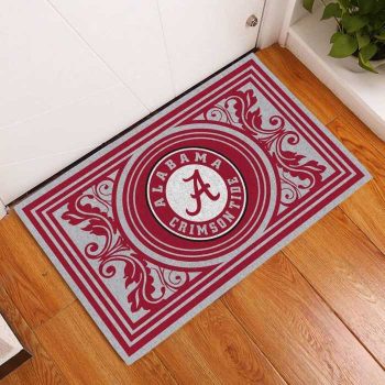 Alabama Crimson Tide Floral Funny Luxury Front Entrance Doormat DM1463