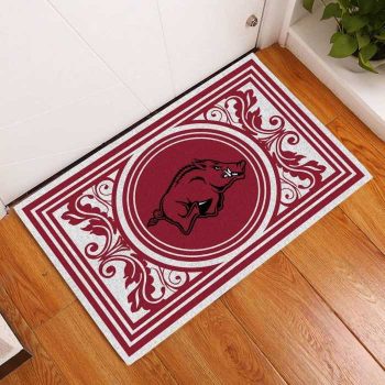Arkansas Razorbacks Floral Funny Luxury Front Entrance Doormat Indoor DM1594