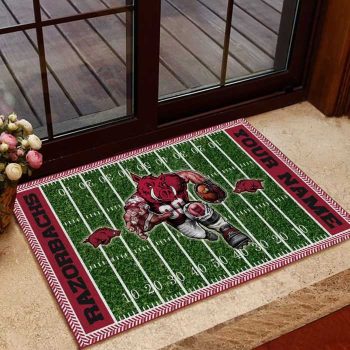 Arkansas Razorbacks Football Home Field Mascot Custom Doormat DM1340